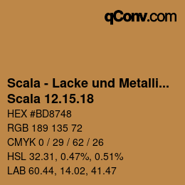 颜色代码: Scala - Lacke und Metallics - Scala 12.15.18 | qconv.com