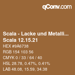 颜色代码: Scala - Lacke und Metallics - Scala 12.15.21 | qconv.com