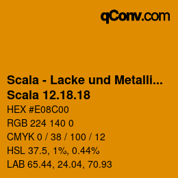 颜色代码: Scala - Lacke und Metallics - Scala 12.18.18 | qconv.com