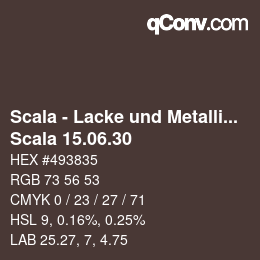 颜色代码: Scala - Lacke und Metallics - Scala 15.06.30 | qconv.com