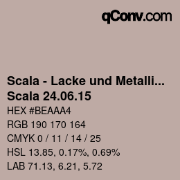颜色代码: Scala - Lacke und Metallics - Scala 24.06.15 | qconv.com