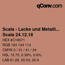 颜色代码: Scala - Lacke und Metallics - Scala 24.12.18 | qconv.com
