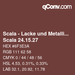 颜色代码: Scala - Lacke und Metallics - Scala 24.15.27 | qconv.com