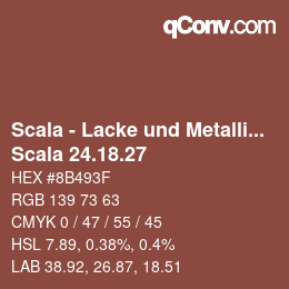 颜色代码: Scala - Lacke und Metallics - Scala 24.18.27 | qconv.com