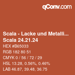 颜色代码: Scala - Lacke und Metallics - Scala 24.21.24 | qconv.com