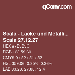 颜色代码: Scala - Lacke und Metallics - Scala 27.12.27 | qconv.com