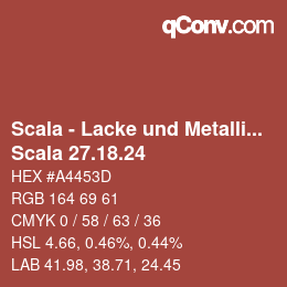 颜色代码: Scala - Lacke und Metallics - Scala 27.18.24 | qconv.com