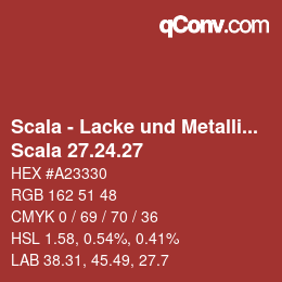 颜色代码: Scala - Lacke und Metallics - Scala 27.24.27 | qconv.com