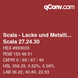 颜色代码: Scala - Lacke und Metallics - Scala 27.24.30 | qconv.com