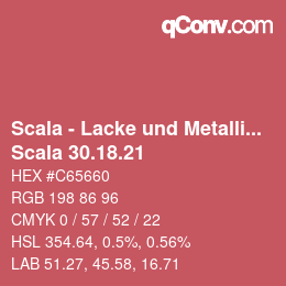 颜色代码: Scala - Lacke und Metallics - Scala 30.18.21 | qconv.com