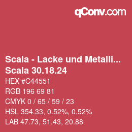 颜色代码: Scala - Lacke und Metallics - Scala 30.18.24 | qconv.com