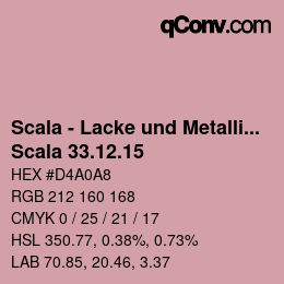 颜色代码: Scala - Lacke und Metallics - Scala 33.12.15 | qconv.com