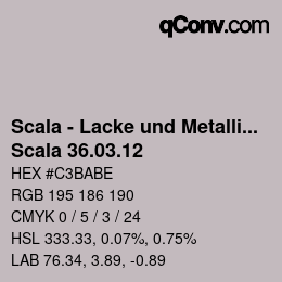 颜色代码: Scala - Lacke und Metallics - Scala 36.03.12 | qconv.com