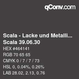 颜色代码: Scala - Lacke und Metallics - Scala 39.06.30 | qconv.com