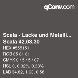 颜色代码: Scala - Lacke und Metallics - Scala 42.03.30 | qconv.com