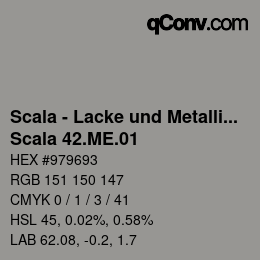 颜色代码: Scala - Lacke und Metallics - Scala 42.ME.01 | qconv.com