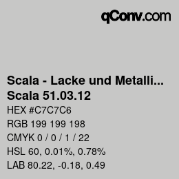 颜色代码: Scala - Lacke und Metallics - Scala 51.03.12 | qconv.com