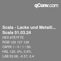 颜色代码: Scala - Lacke und Metallics - Scala 51.03.24 | qconv.com