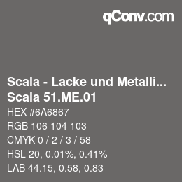 颜色代码: Scala - Lacke und Metallics - Scala 51.ME.01 | qconv.com