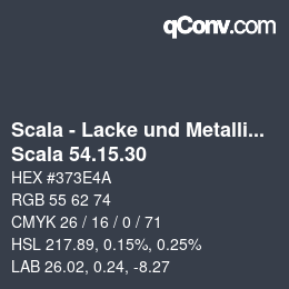 颜色代码: Scala - Lacke und Metallics - Scala 54.15.30 | qconv.com