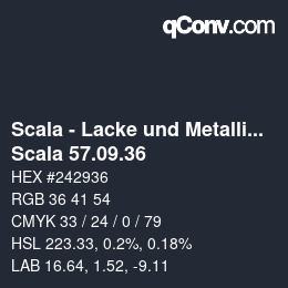 Código de color: Scala - Lacke und Metallics - Scala 57.09.36 | qconv.com