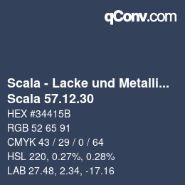 颜色代码: Scala - Lacke und Metallics - Scala 57.12.30 | qconv.com
