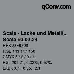 颜色代码: Scala - Lacke und Metallics - Scala 60.03.24 | qconv.com
