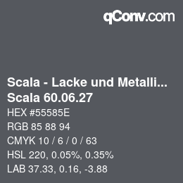 颜色代码: Scala - Lacke und Metallics - Scala 60.06.27 | qconv.com