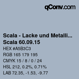 颜色代码: Scala - Lacke und Metallics - Scala 60.09.15 | qconv.com
