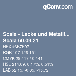 颜色代码: Scala - Lacke und Metallics - Scala 60.09.21 | qconv.com