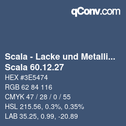 颜色代码: Scala - Lacke und Metallics - Scala 60.12.27 | qconv.com