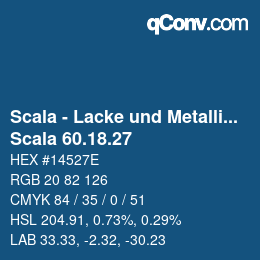 颜色代码: Scala - Lacke und Metallics - Scala 60.18.27 | qconv.com