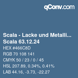 颜色代码: Scala - Lacke und Metallics - Scala 63.12.24 | qconv.com