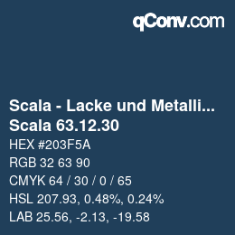 Code couleur: Scala - Lacke und Metallics - Scala 63.12.30 | qconv.com