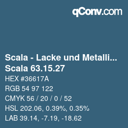 颜色代码: Scala - Lacke und Metallics - Scala 63.15.27 | qconv.com