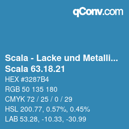 颜色代码: Scala - Lacke und Metallics - Scala 63.18.21 | qconv.com