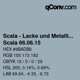 颜色代码: Scala - Lacke und Metallics - Scala 66.06.15 | qconv.com
