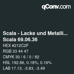 颜色代码: Scala - Lacke und Metallics - Scala 69.06.36 | qconv.com