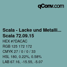 颜色代码: Scala - Lacke und Metallics - Scala 72.09.15 | qconv.com
