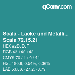 颜色代码: Scala - Lacke und Metallics - Scala 72.15.21 | qconv.com