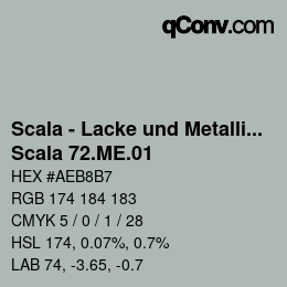 颜色代码: Scala - Lacke und Metallics - Scala 72.ME.01 | qconv.com