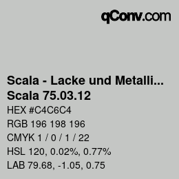 颜色代码: Scala - Lacke und Metallics - Scala 75.03.12 | qconv.com