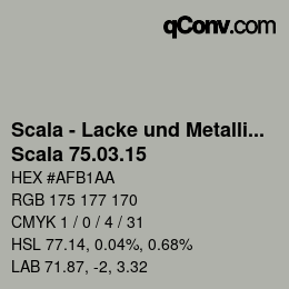颜色代码: Scala - Lacke und Metallics - Scala 75.03.15 | qconv.com