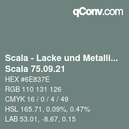 颜色代码: Scala - Lacke und Metallics - Scala 75.09.21 | qconv.com