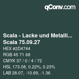 颜色代码: Scala - Lacke und Metallics - Scala 75.09.27 | qconv.com