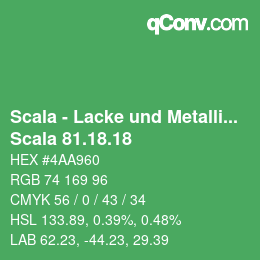颜色代码: Scala - Lacke und Metallics - Scala 81.18.18 | qconv.com