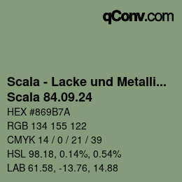カラーコード: Scala - Lacke und Metallics - Scala 84.09.24 | qconv.com