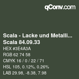 颜色代码: Scala - Lacke und Metallics - Scala 84.09.33 | qconv.com