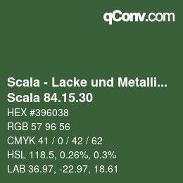 颜色代码: Scala - Lacke und Metallics - Scala 84.15.30 | qconv.com