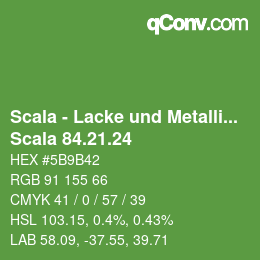 颜色代码: Scala - Lacke und Metallics - Scala 84.21.24 | qconv.com